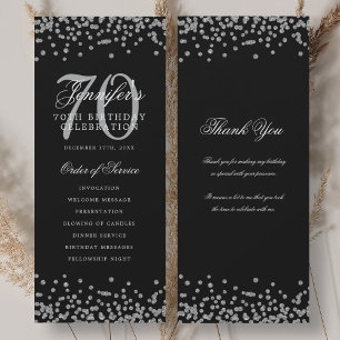 70e Anniversaire Programme Merci argent noir