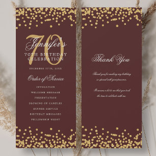 70e Anniversaire Programme Merci Gold Bourgogne