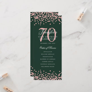 70e Anniversaire Programme Merci Rose Gold Green