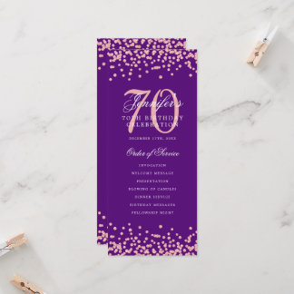 70e Anniversaire Programme Merci Rose or pourpre