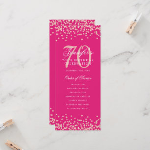 70e Anniversaire Programme Merci Rose or rose chau