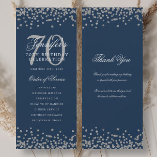 70e anniversaire Programme Merci Silver Navy