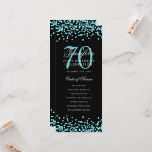 70e anniversaire Programme Merci Turquoise Noir