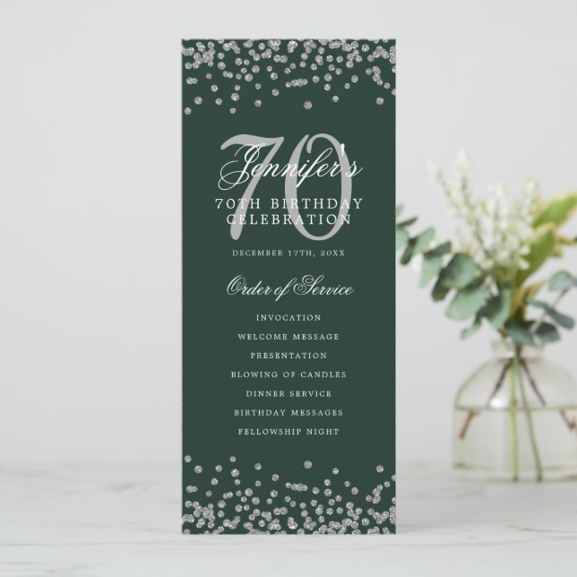 70e anniversaire Programme Merci vert argent (Debout devant)