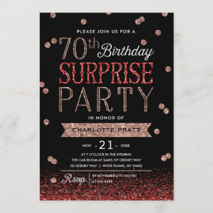 70e Parties scintillant Invitation du Confetti Sur