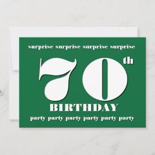 70ème SURPRISE Invitation de fête d'anniversaire -