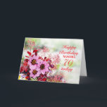 70th Birthday Pink Flowers Ajouter une carte de no<br><div class="desc">Ajoutez un nom pour personnaliser une belle carte. Une magnifique carte de 70ème anniversaire. Fleurs d'hellebore roses,  également appelées rose de noël,  dressées contre un arrière - plan de feuilles rouges de l'arbuste cotinus.</div>