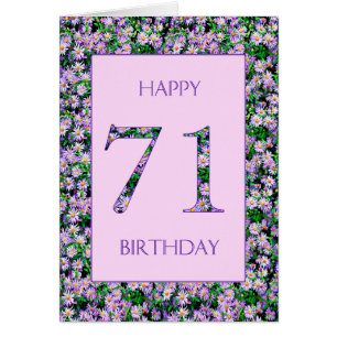 71e anniversaire de marguerites violettes