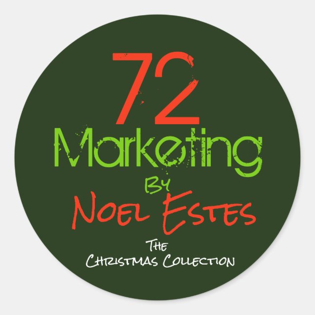 72marketing logo autocollant collection de noël (Devant)