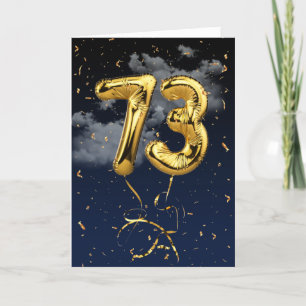 73e Anniversaire Mylar Balloon or et carte Confett