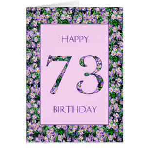 73rd Birthday Purple Daisies