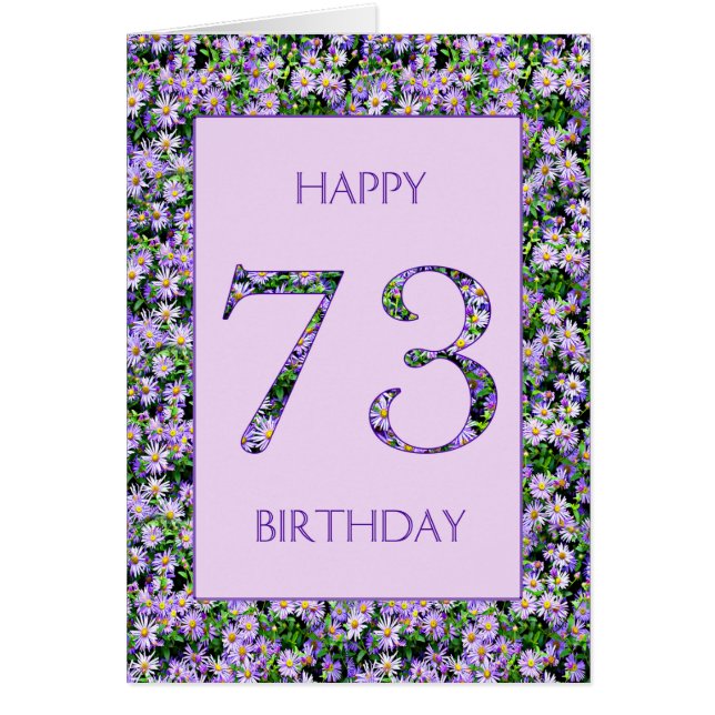 73rd Birthday Purple Daisies (Devant)