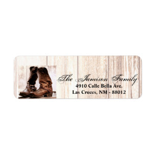 .75"x2.25" Adresse de retour Étiquette Boots Pays