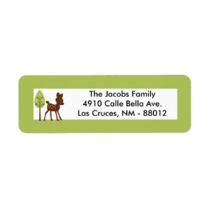 .75"x2.25" Adresse de retour Étiquette Woodland Fr