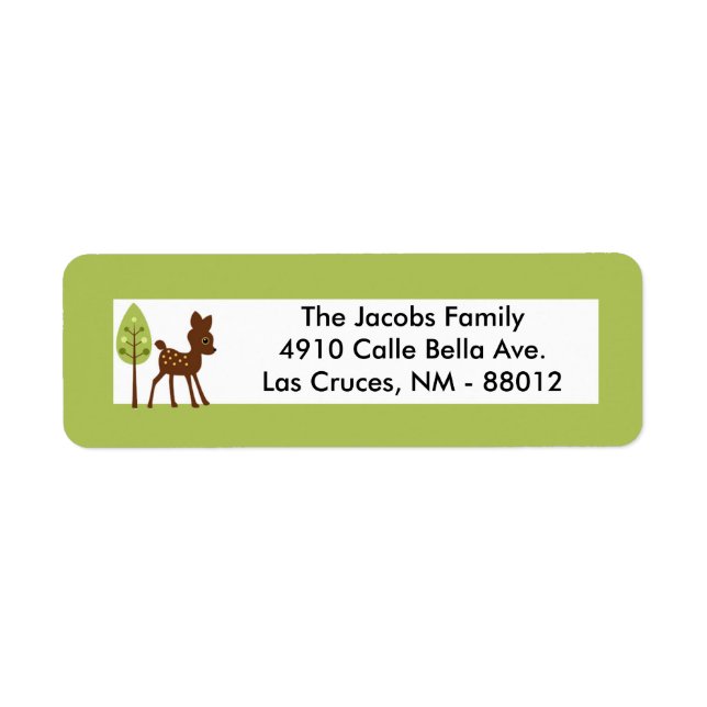 .75"x2.25" Adresse de retour Étiquette Woodland Fr (Devant)