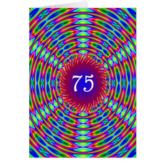 75e anniversaire Abstrait Trippy Swirls (Devant)