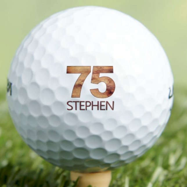 75e anniversaire balles de golf 75 ans golfer cade (Créateur téléchargé)