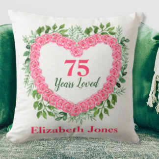 75e anniversaire Coussin - 75 ans Loved Design