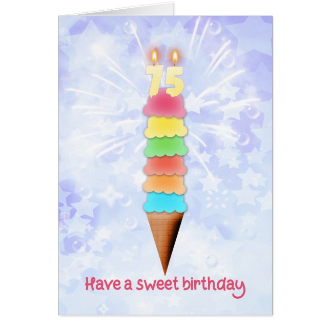 75e anniversaire Crème glacée géante (Devant)