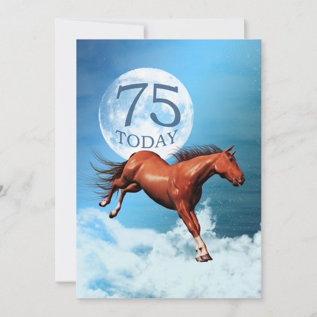 75e anniversaire Esprit cheval invitation (Devant)