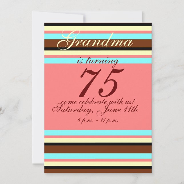 75e anniversaire Invitation (Devant)