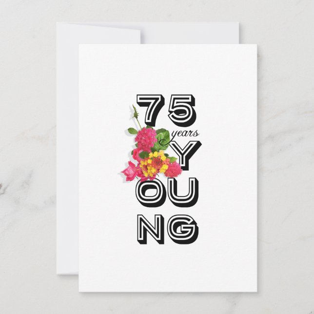 75e anniversaire Invitation à la fête - 75 ans Jeu (Devant)