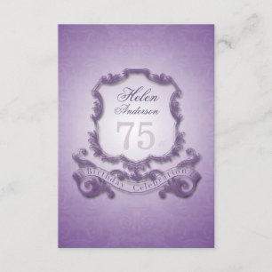 75e anniversaire Invitation au cadre Vintage