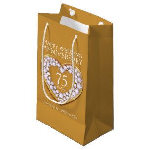 75e anniversaire mariage sac cadeau photo