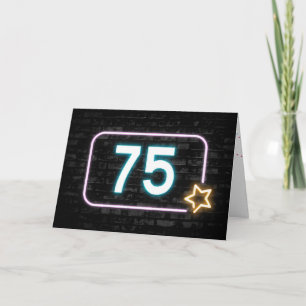 75e anniversaire Neon Connexion carte murale en br
