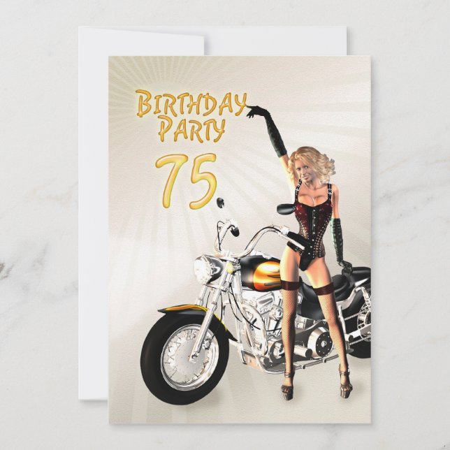 75e fête d'anniversaire Invitation (Devant)
