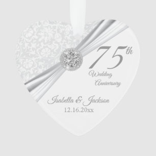 75e ou 60e anniversaire de Mariage diamant Keepsak