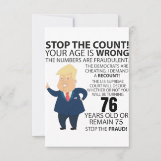 76 ans Trump heureux anniversaire présent drôle
