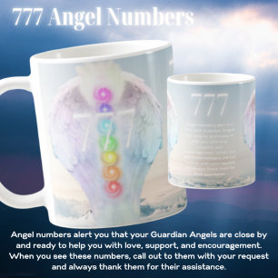 777 Numéros d'anges Chakra Anges Ailes Mug
