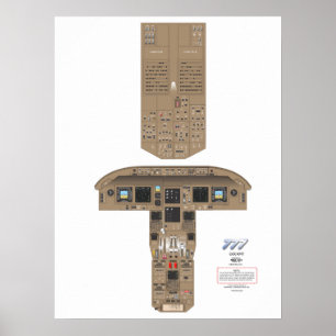 777 Poster de cockpit