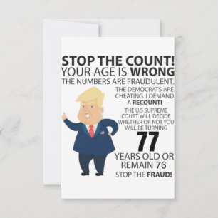 77 ans Trump heureux anniversaire présent drôle