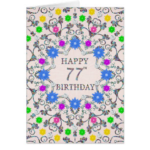 77e anniversaire Fleurs Abstraites