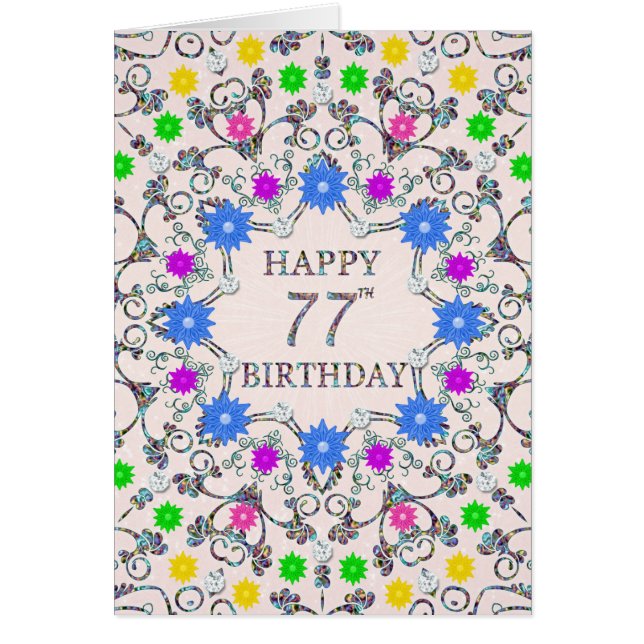 77e anniversaire Fleurs Abstraites (Devant)