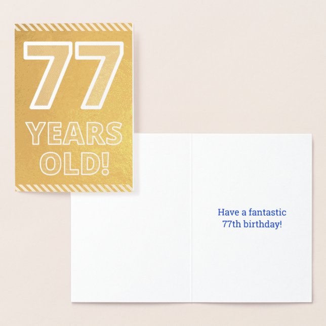 77ème anniversaire : audacieux "77 ans !" Carte Go (Affichage)