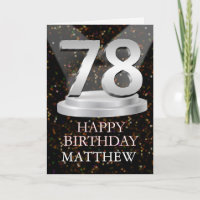 78th Birthday Spotlights Ajouter une carte de nom