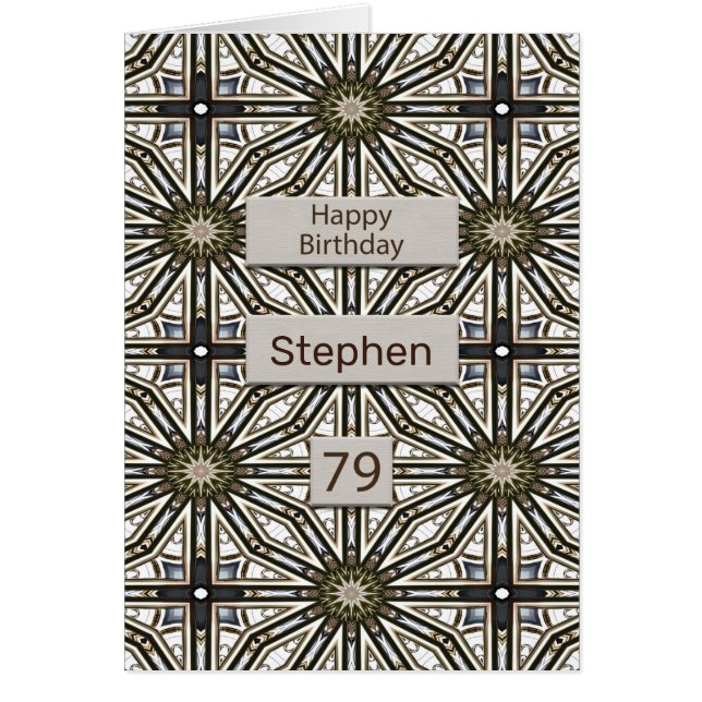 79e anniversaire Abstrait Mandala Design (Devant)