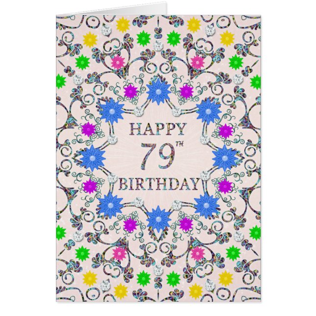 79e anniversaire Fleurs Abstraites (Devant)