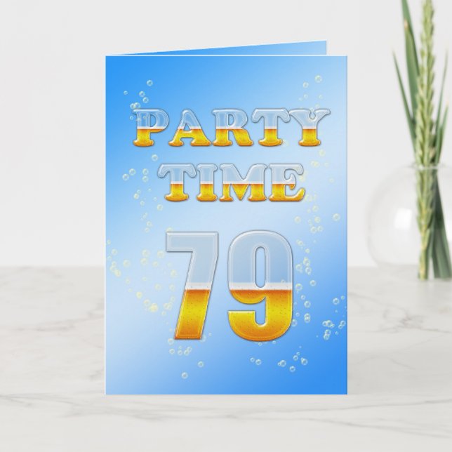 79e anniversaire invitation avec beaucoup de bière (Devant)