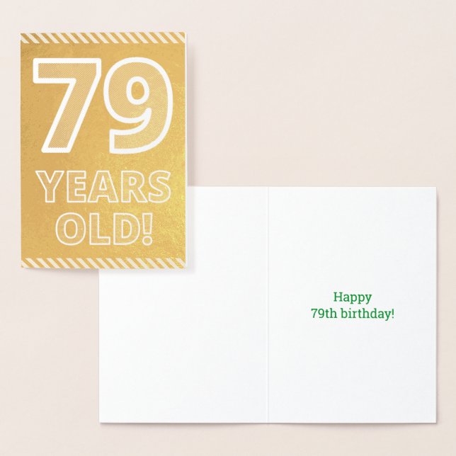 79ème anniversaire : audacieux "79 ans !" Carte Go (Affichage)