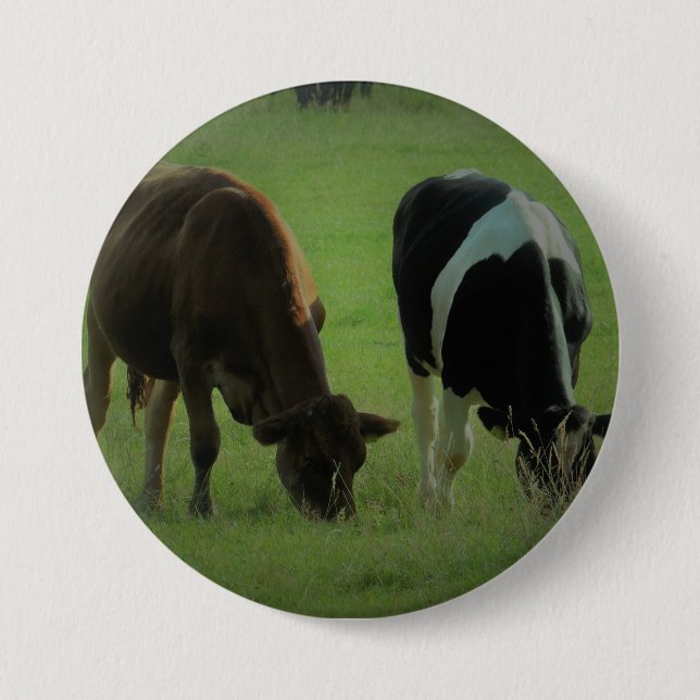 7,6 Cm Badge photo rond de vaches (Devant)