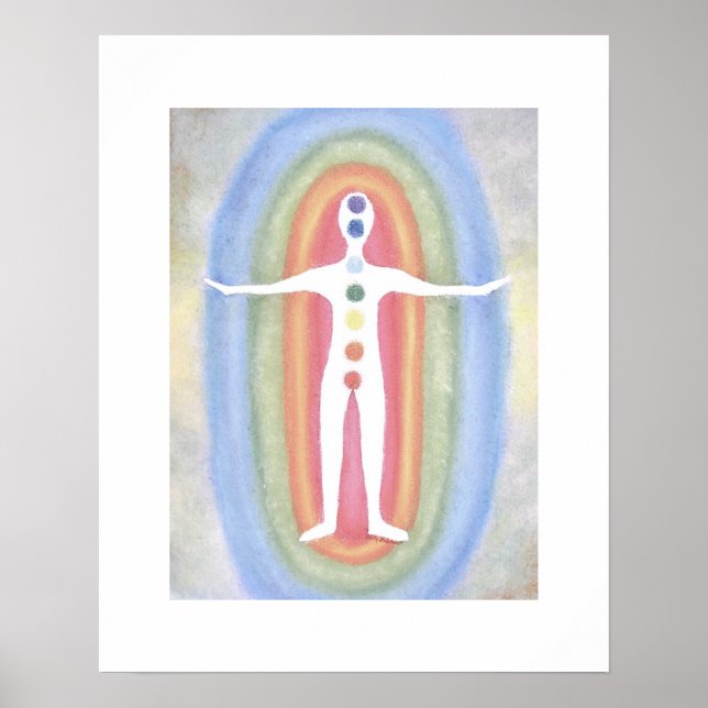 7 Chakras Yoga Energy Body Healing Reiki Poster (Devant)