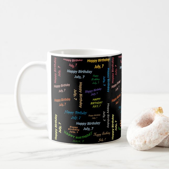 7 juillet, Anniversaire Mug (Avec donut)
