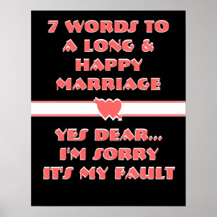 7 Mots À Un Mariage Long Et Heureux - Poster
