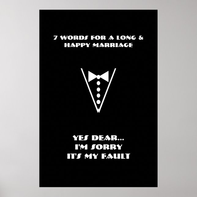7 Mots À Un Mariage Long Et Heureux - Poster (Devant)