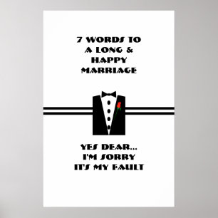 7 Mots Pour un Mariage Long et Heureux - Affiche