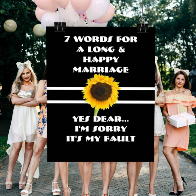 7 Mots Pour Un Mariage Long Et Heureux - Affiche (Créateur téléchargé)